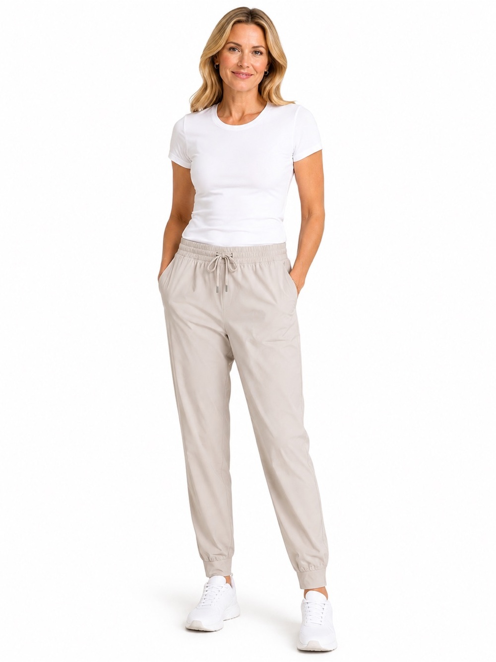 NWT 2X Old Navy Cream Sleektech Go Dry Jogger Pants